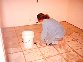 Grouting Tiles